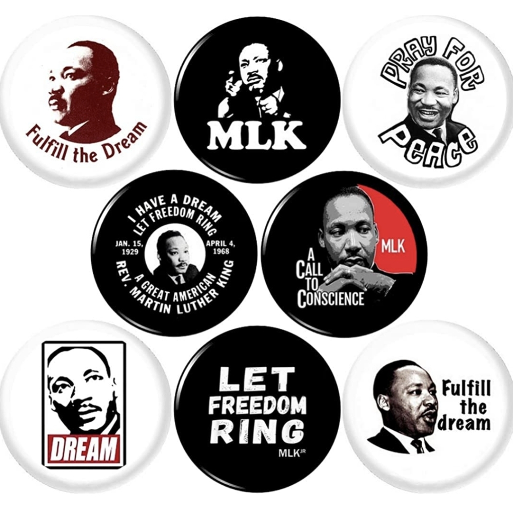 Martin Luther king buttons badge pins set …